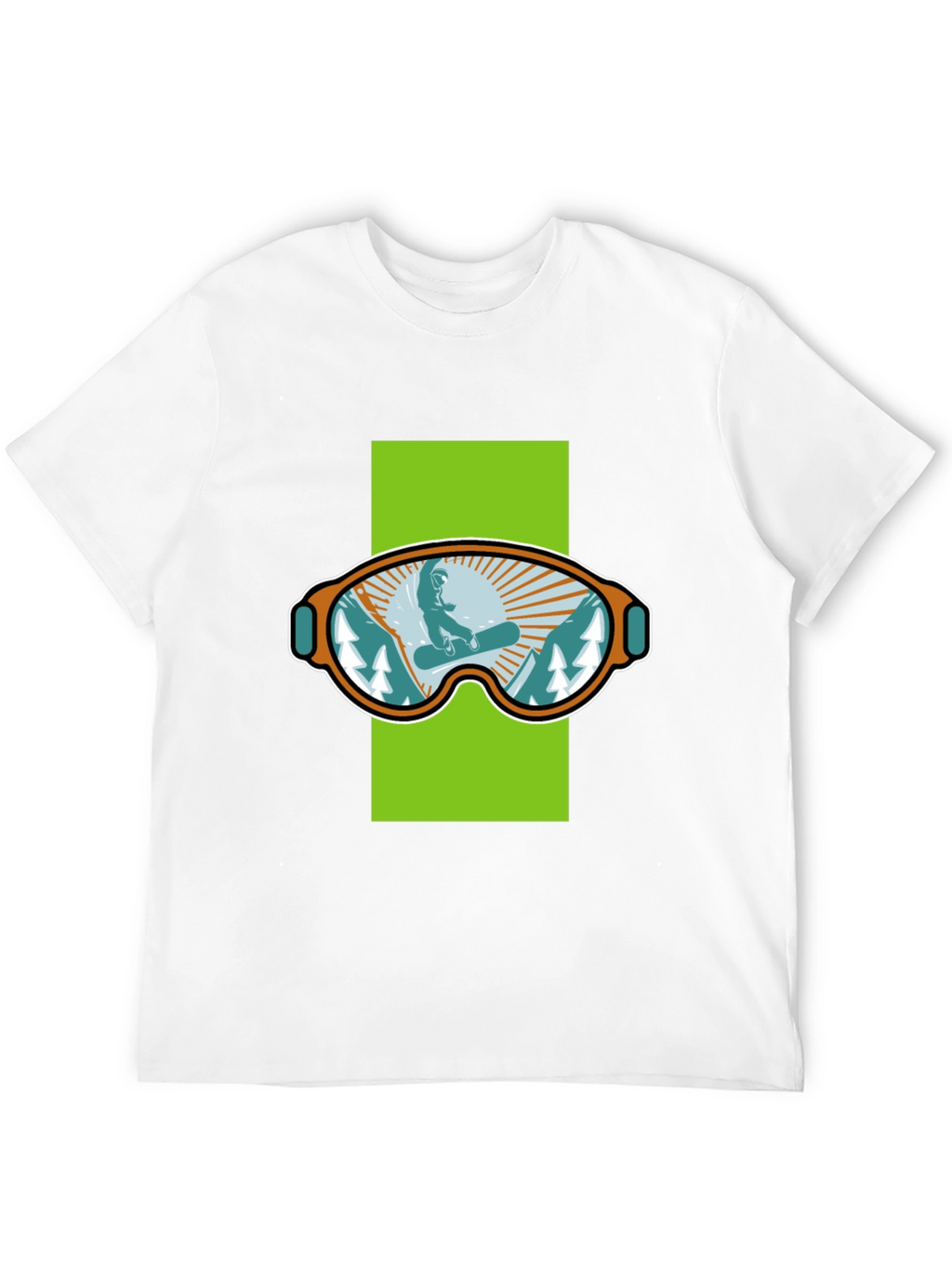 Snowboard Goggles Graphic Tee - Black
