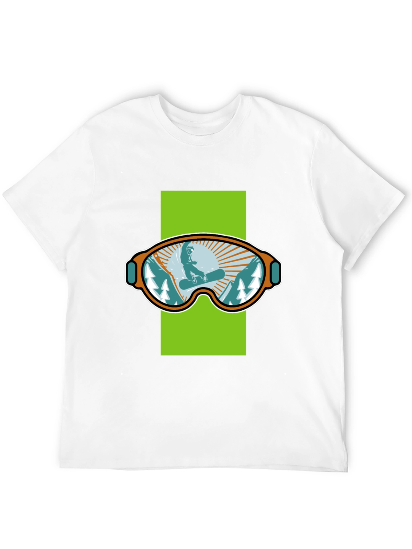 Snowboard Goggles Graphic Tee - Black