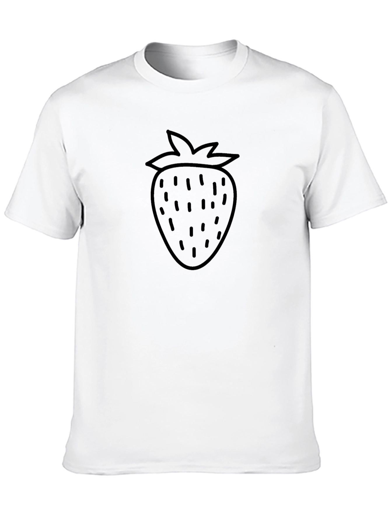 Strawberry Graphic Black T-Shirt - Casual Style