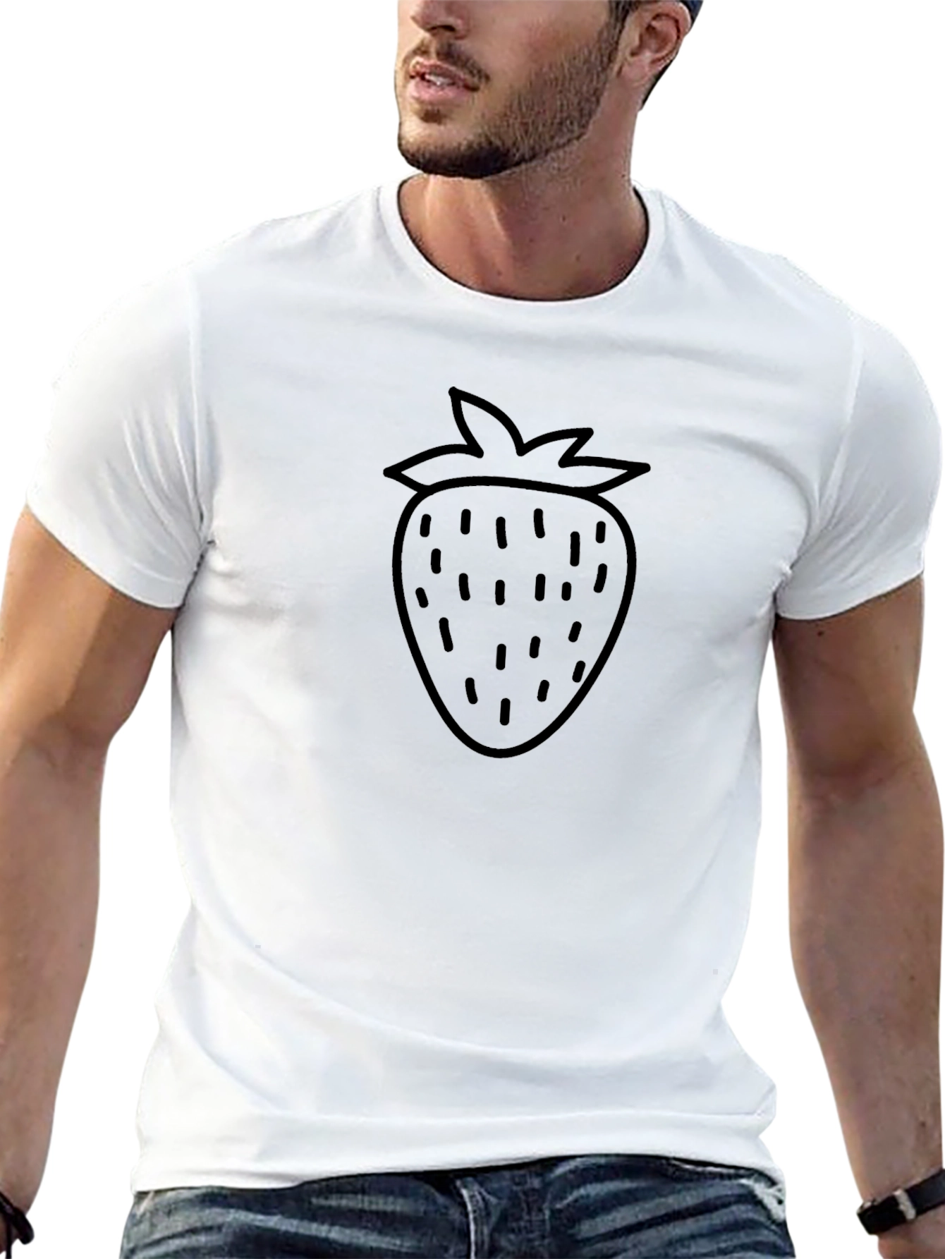 Strawberry Graphic Black T-Shirt - Casual Style