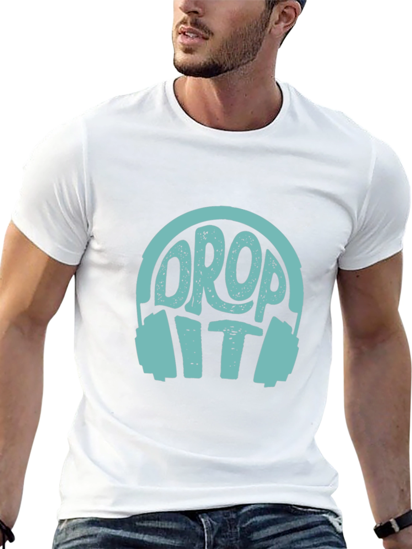 Drop It! Graphic T-Shirt - Cool DJ Headphone Tee