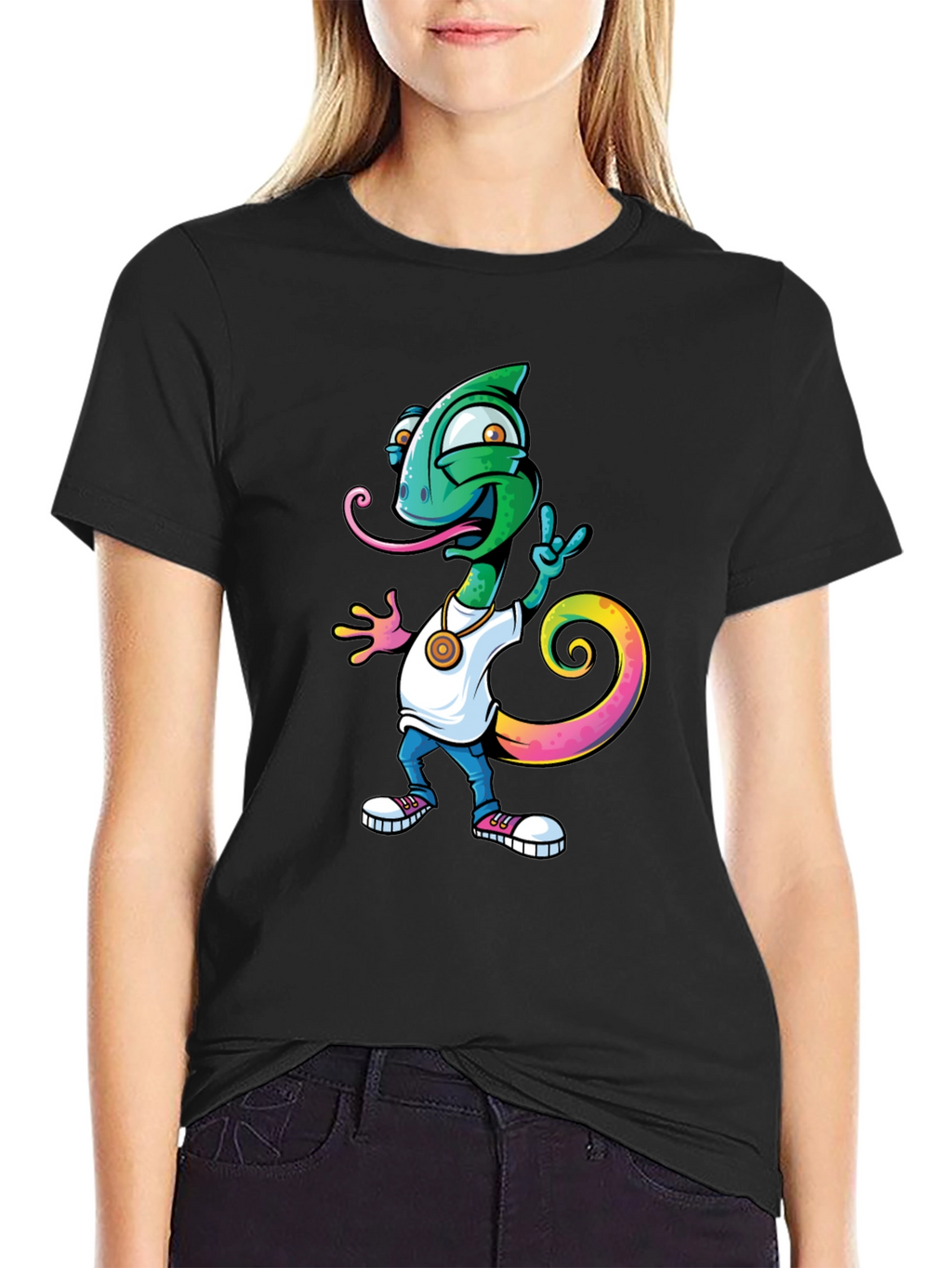 Cool Chameleon Graphic T-Shirt