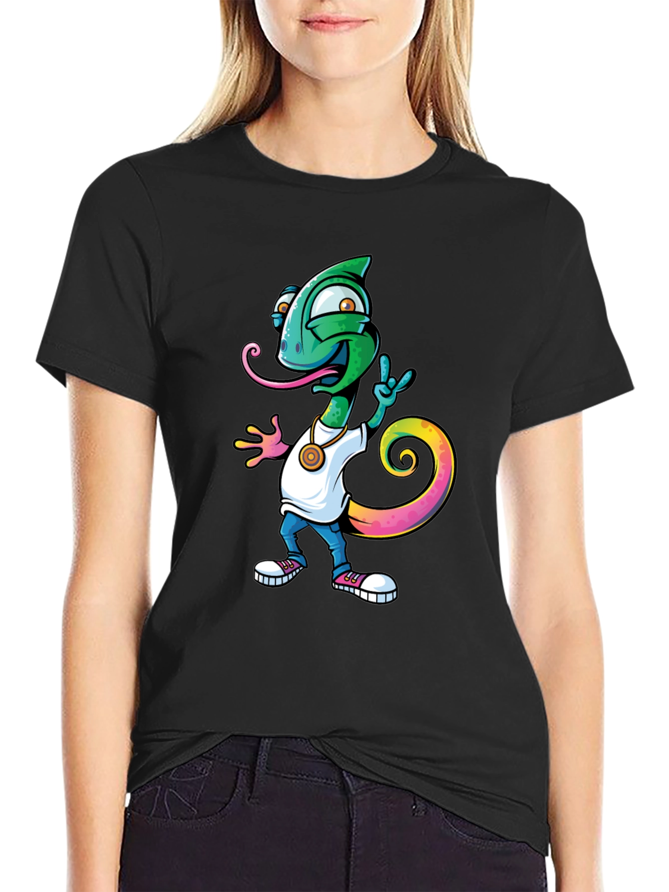 Cool Chameleon Graphic T-Shirt