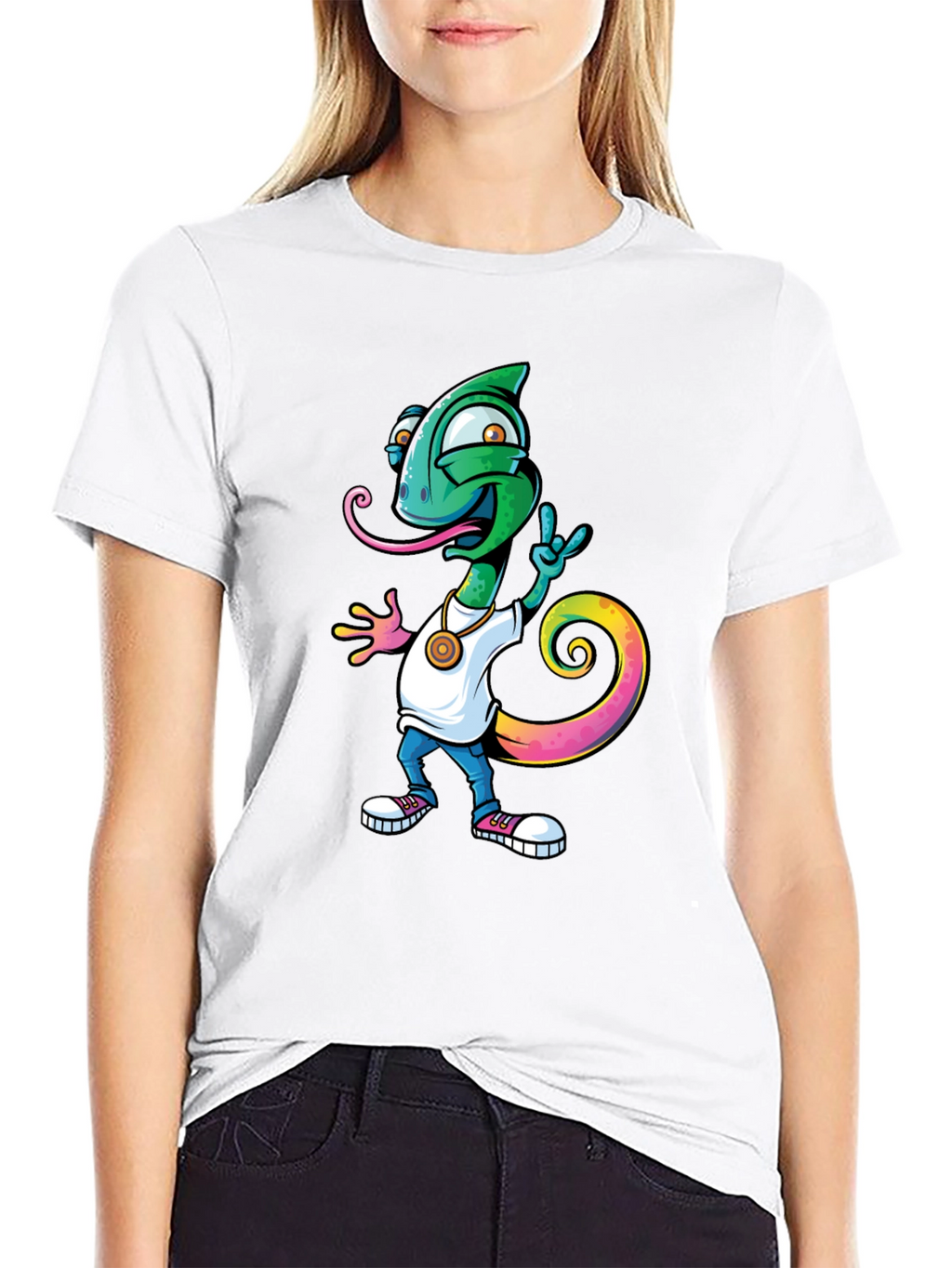 Cool Chameleon Graphic T-Shirt