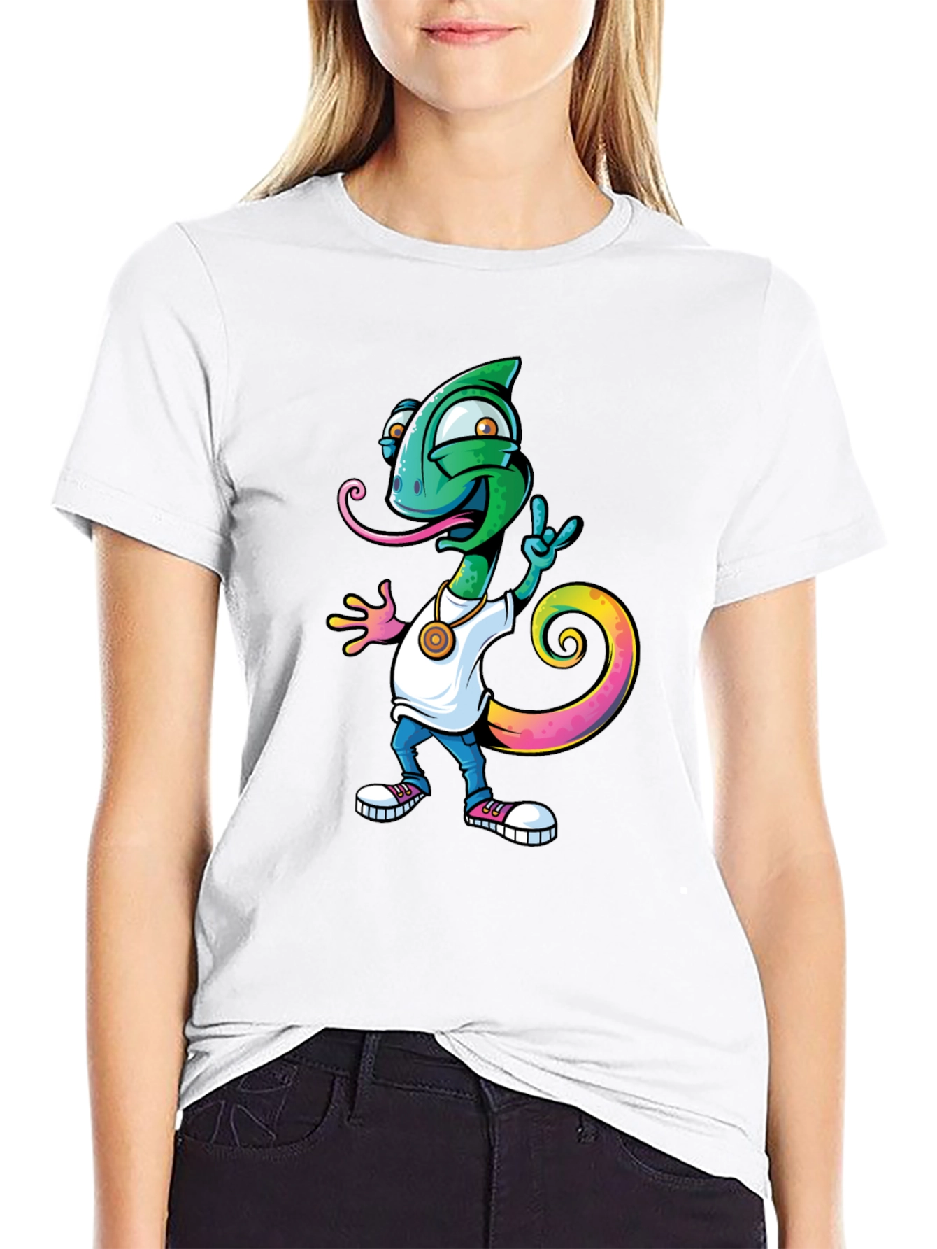 Cool Chameleon Graphic T-Shirt