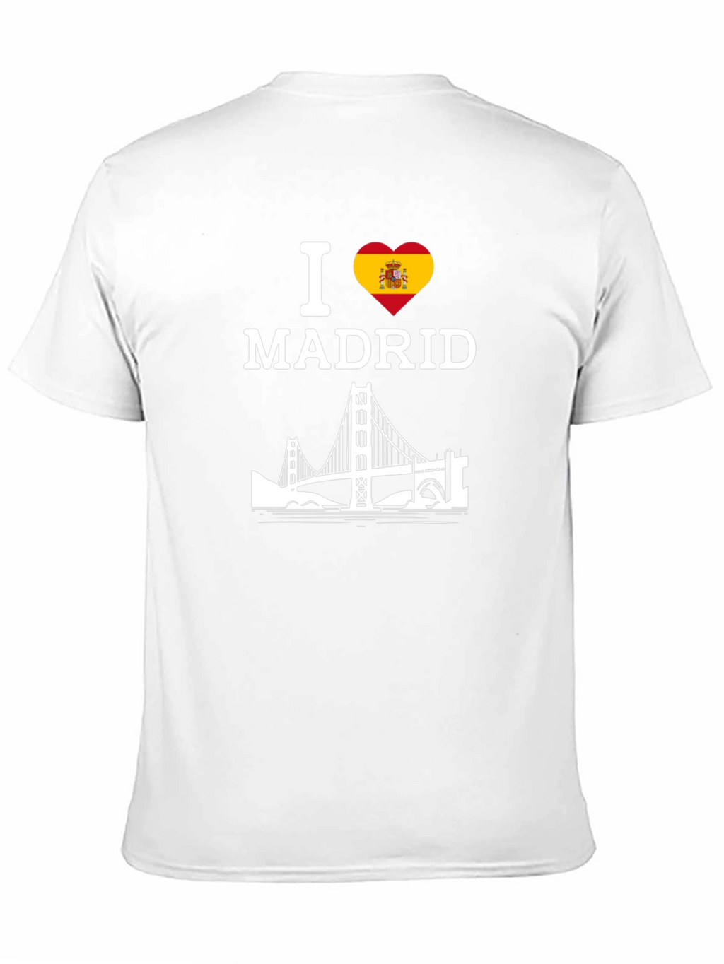 I Love Madrid T-Shirt with Spanish Flag Heart