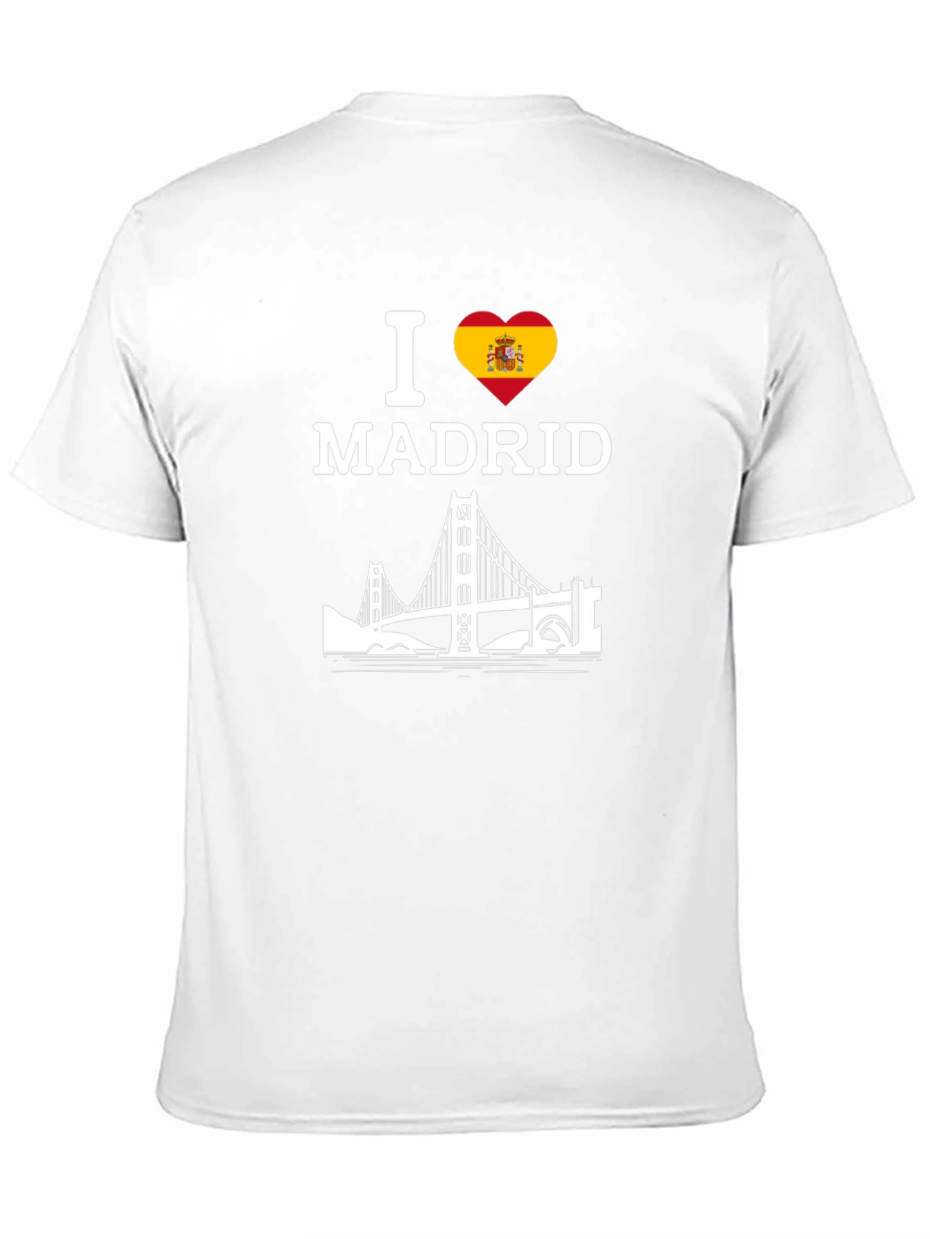 I Love Madrid T-Shirt with Spanish Flag Heart