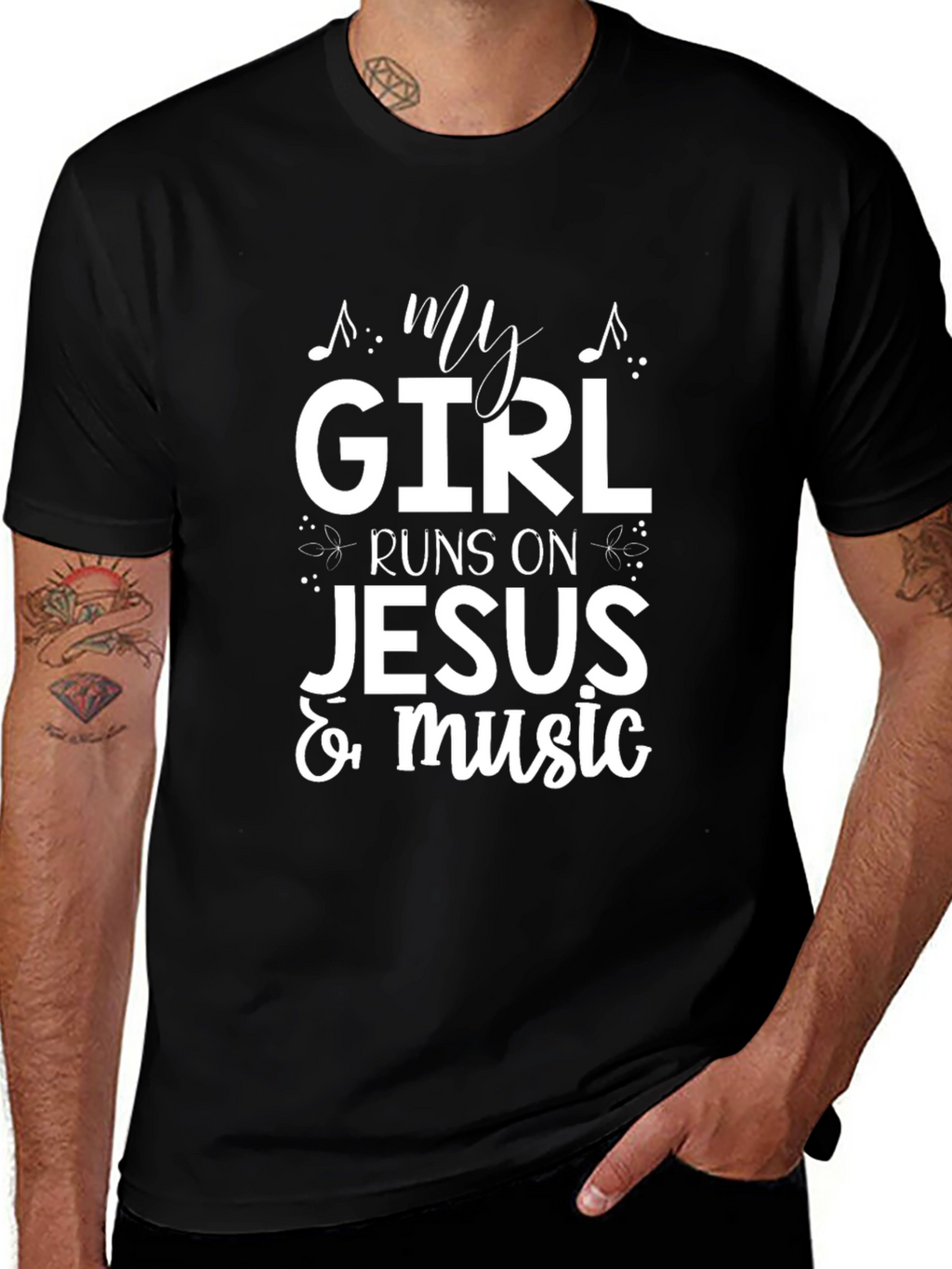 My Girl Runs on Jesus & Music T-Shirt
