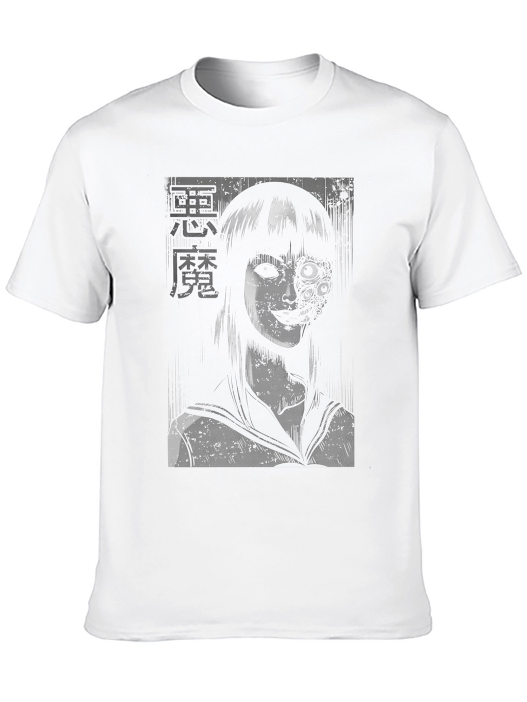 Junji Ito Inspired Black Graphic Tee