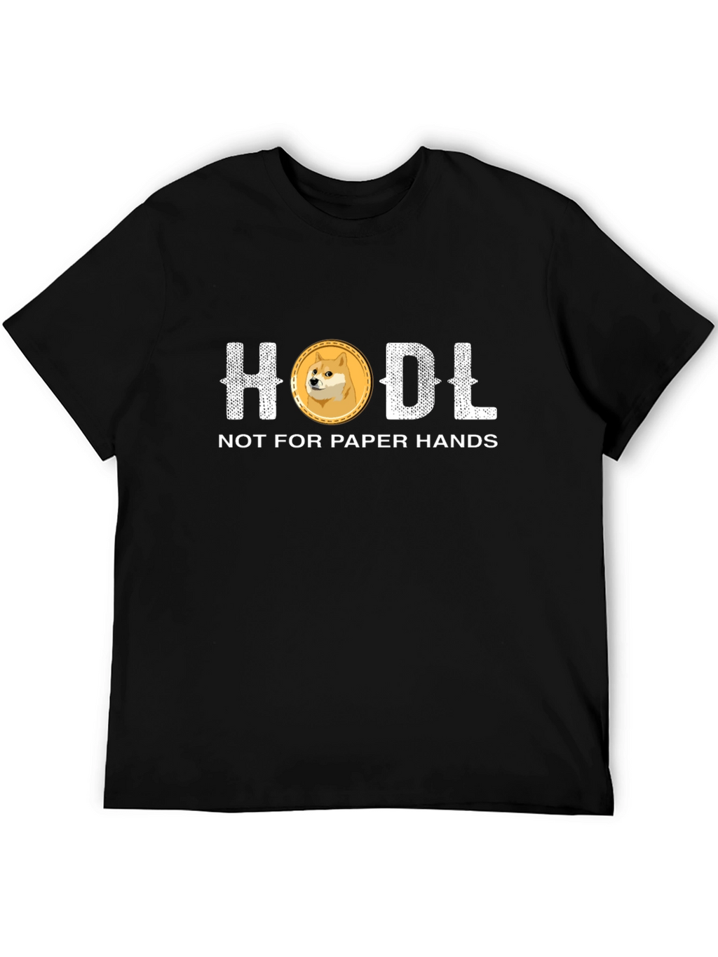 HODL Crypto Doge Coin Black T-Shirt