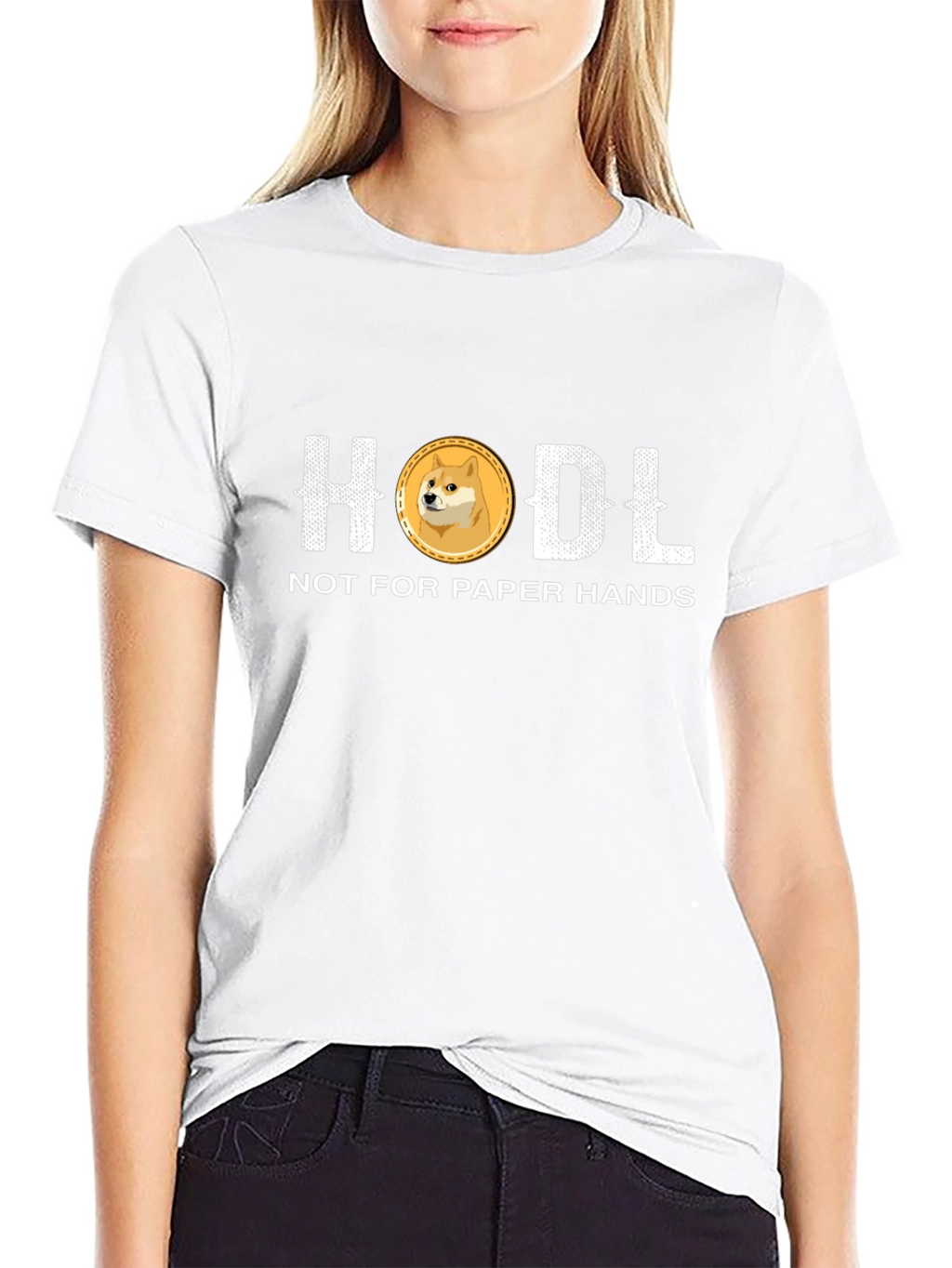 HODL Crypto Doge Coin Black T-Shirt
