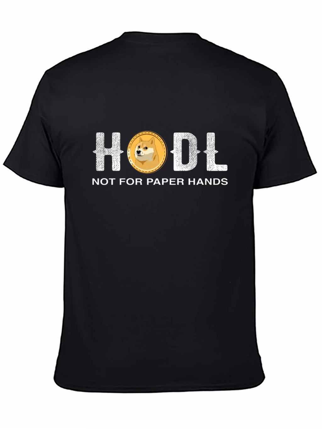 HODL Crypto Doge Coin Black T-Shirt