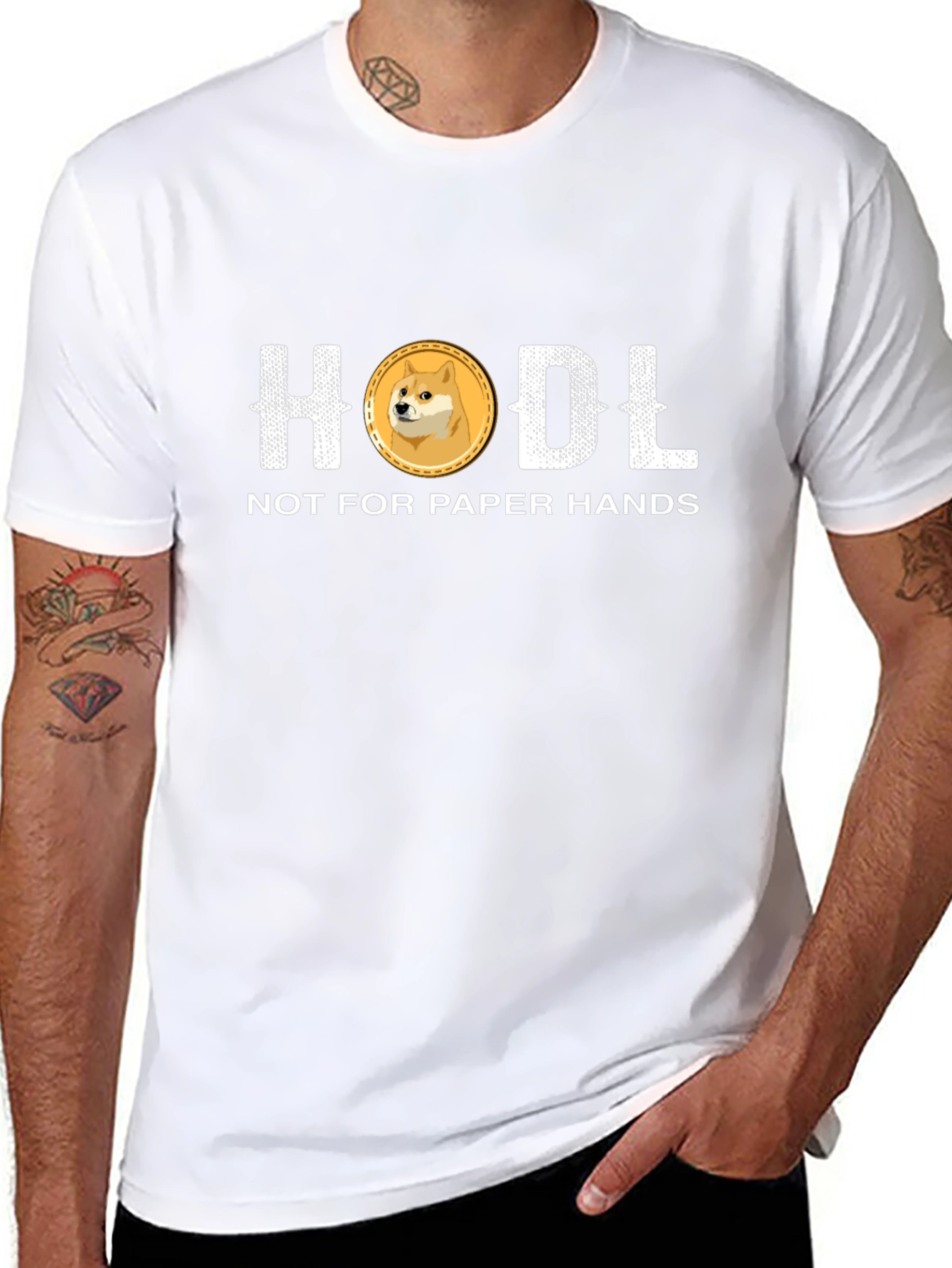 HODL Crypto Doge Coin Black T-Shirt
