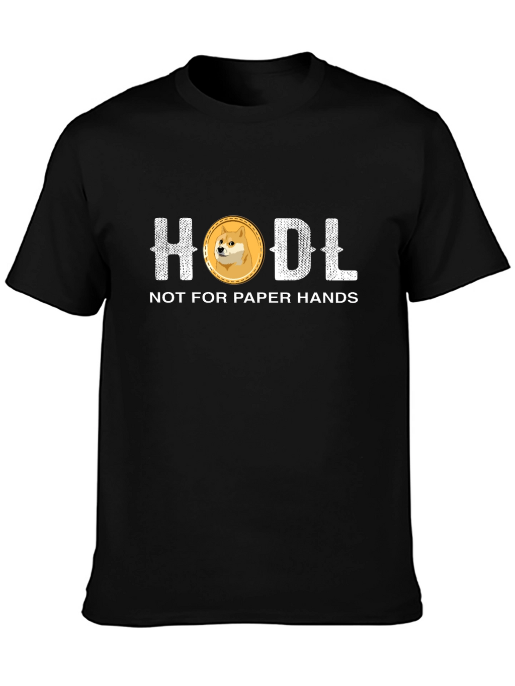 HODL Crypto Doge Coin Black T-Shirt