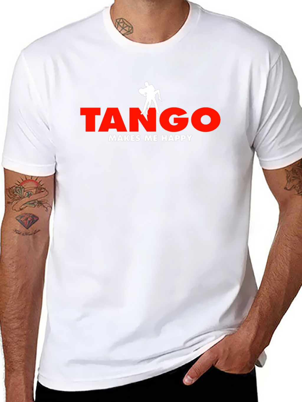 Tango Makes Me Happy Black T-Shirt
