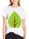 Leaf Graphic Black T-Shirt - Eco-Friendly Style
