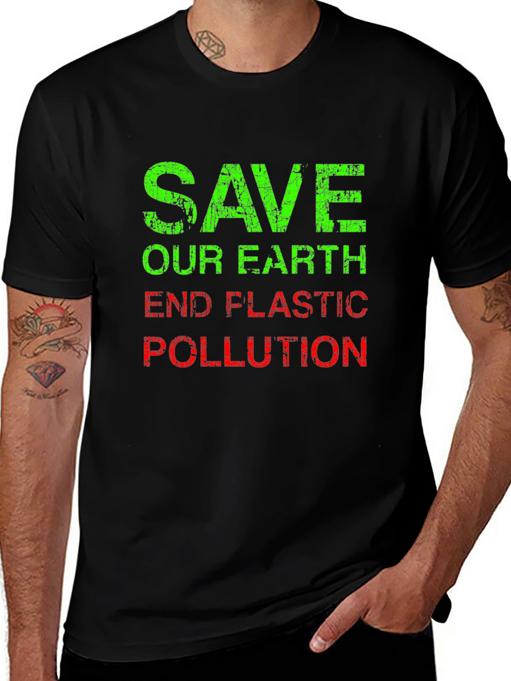 Save Our Earth Graphic Tee - End Plastic Pollution