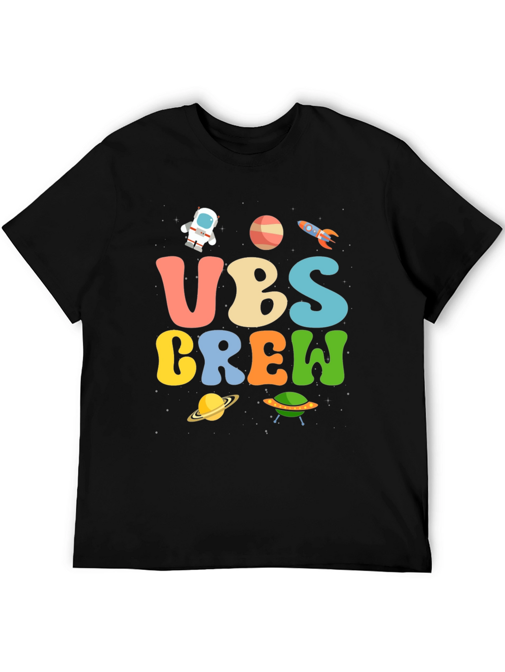 Space-Themed UBS Crew Graphic T-Shirt