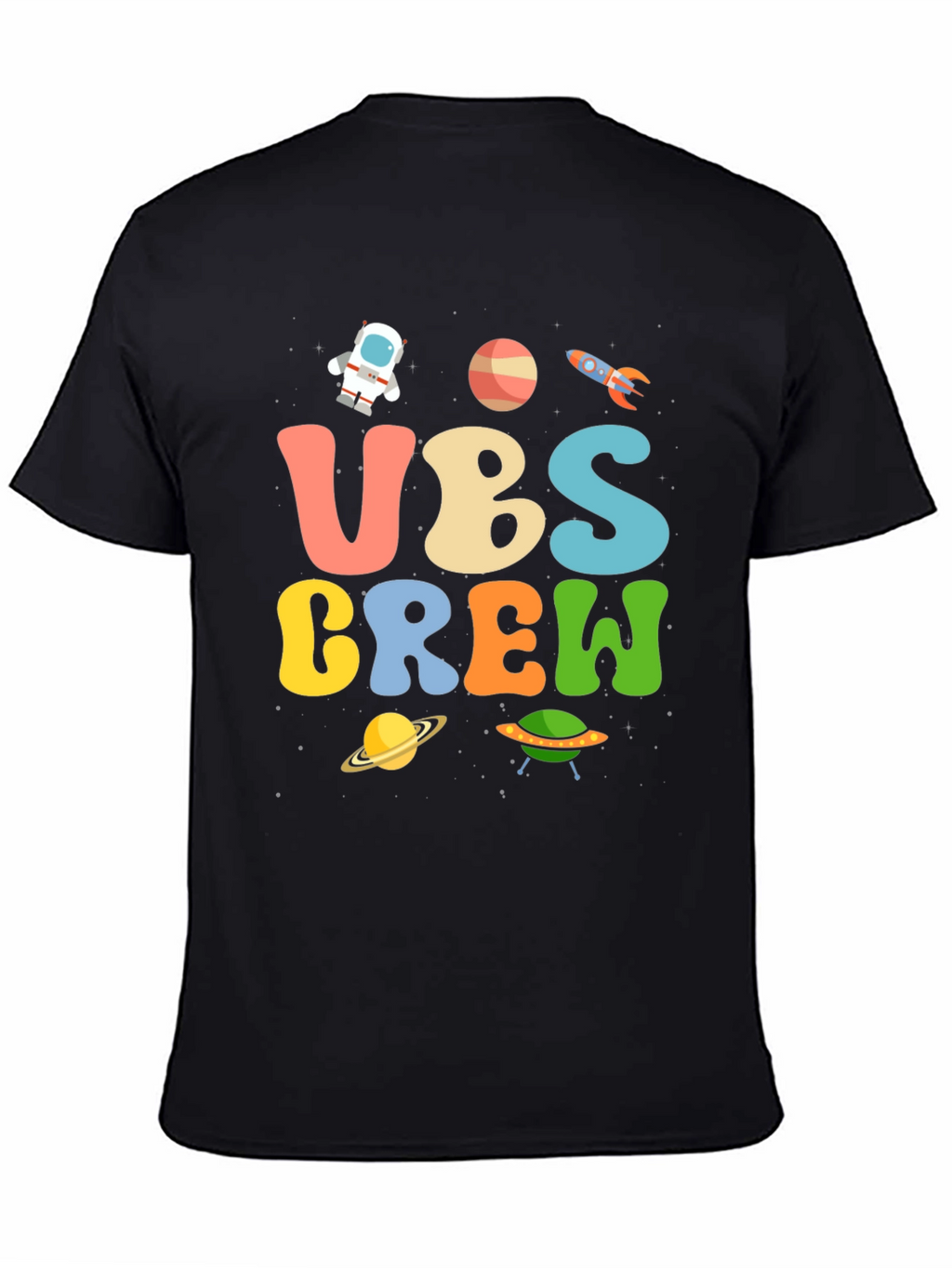 Space-Themed UBS Crew Graphic T-Shirt