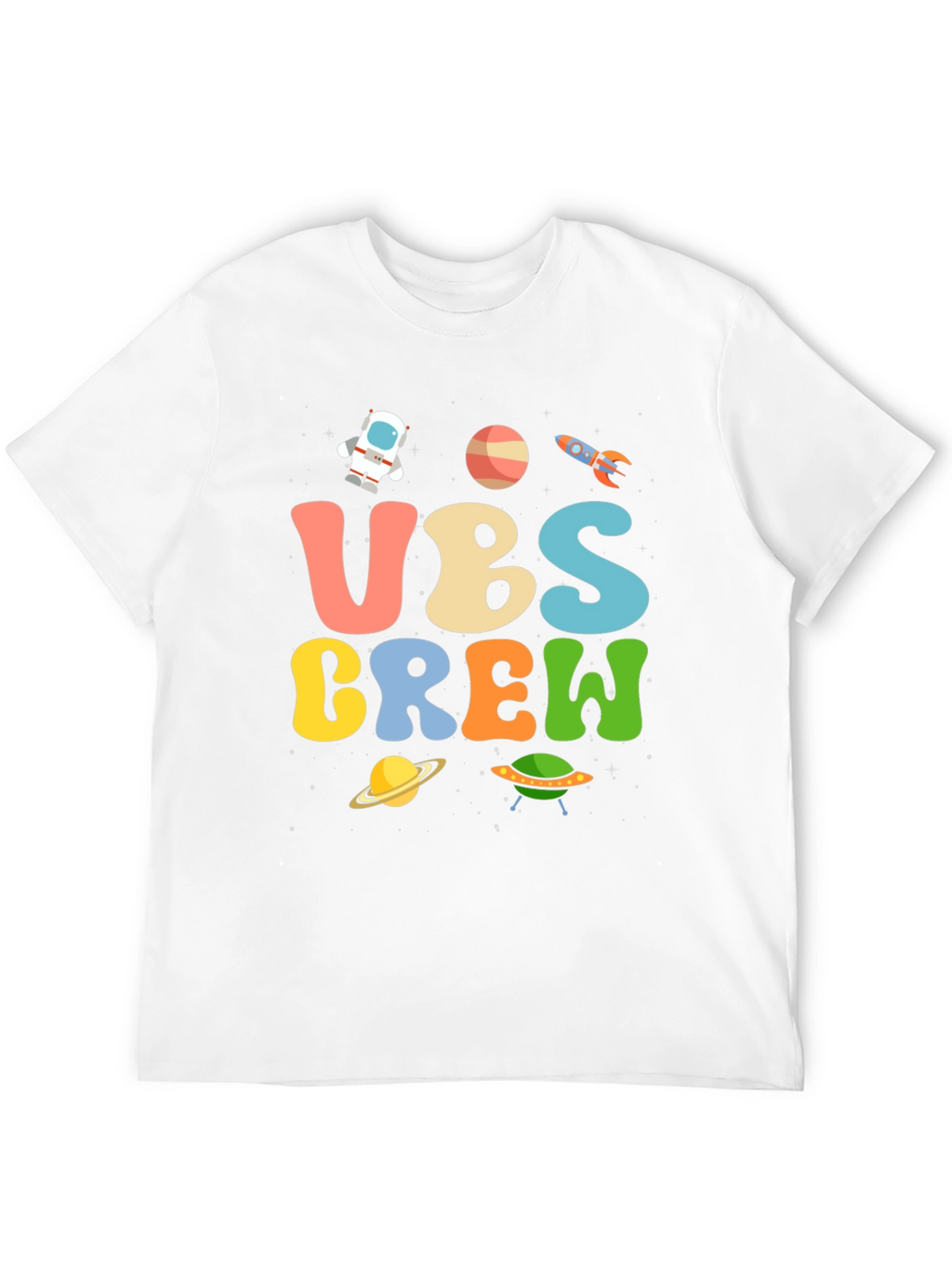 Space-Themed UBS Crew Graphic T-Shirt