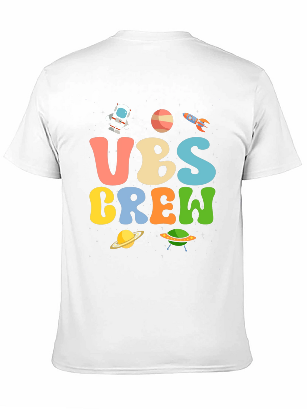 Space-Themed UBS Crew Graphic T-Shirt