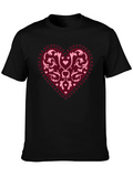 Heart Graphic Tee - Stylish Black Casual Shirt