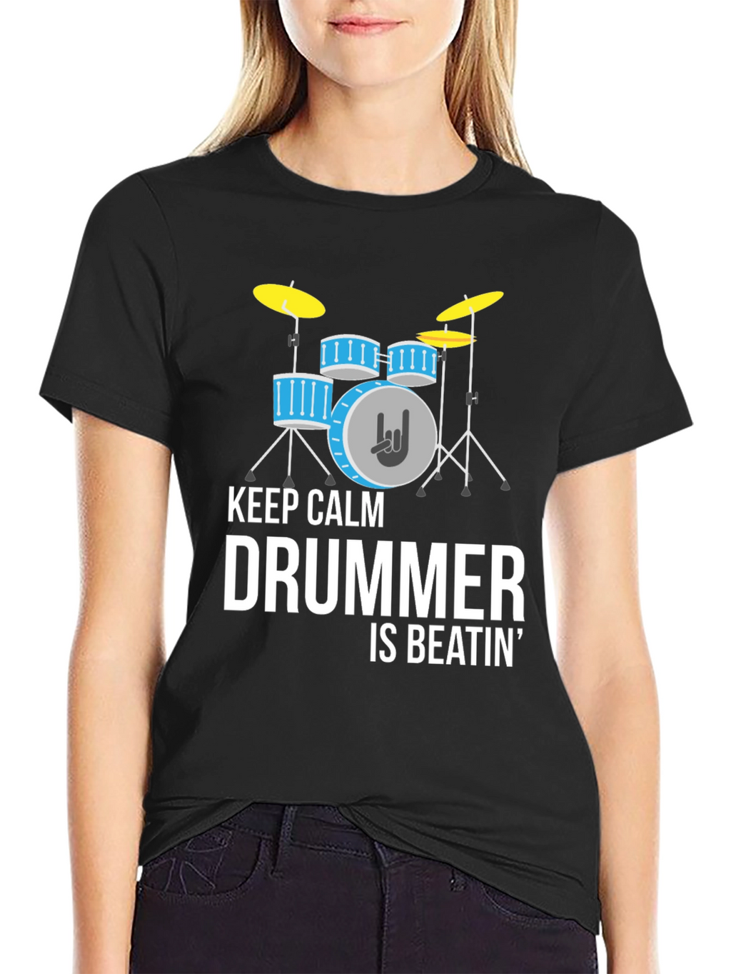 Keep Calm Drummer Beatin Graphic T-Shirt