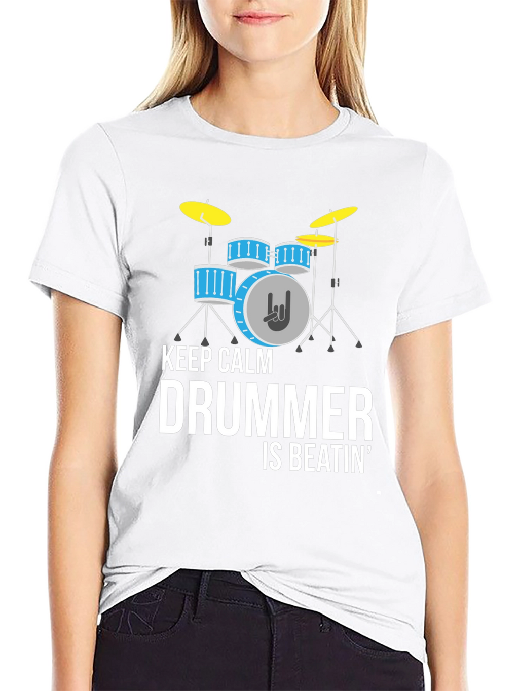 Keep Calm Drummer Beatin Graphic T-Shirt