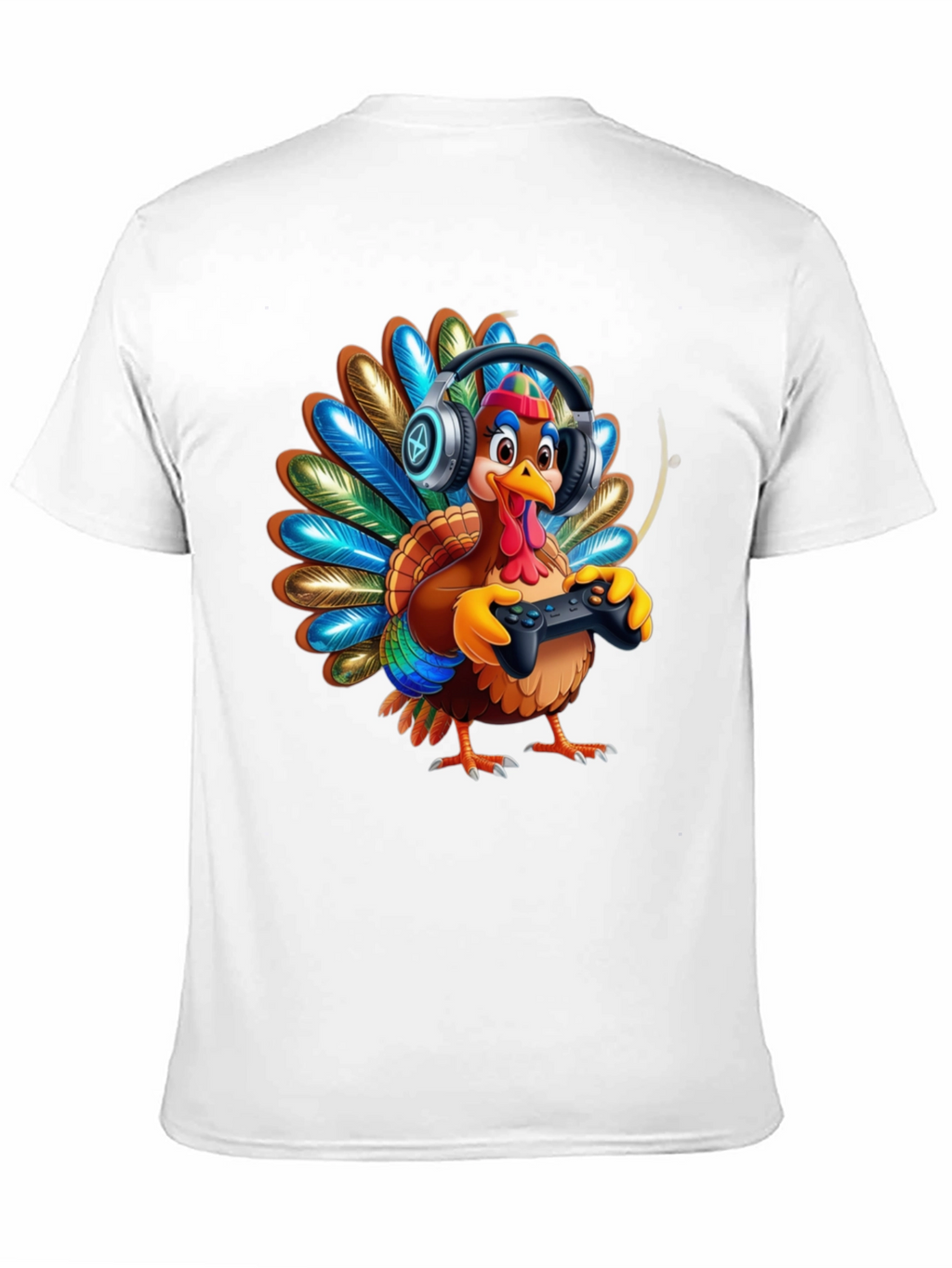 Gaming Turkey Graphic Tee - Thanksgiving Gamer Shirt