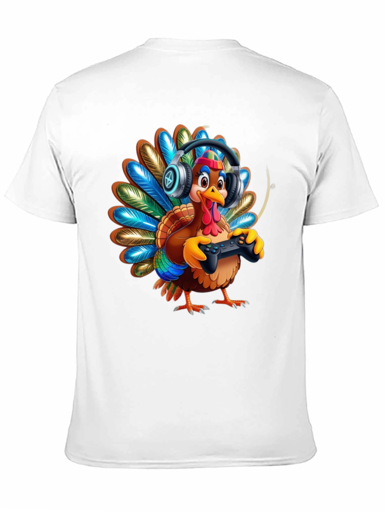 Gaming Turkey Graphic Tee - Thanksgiving Gamer Shirt