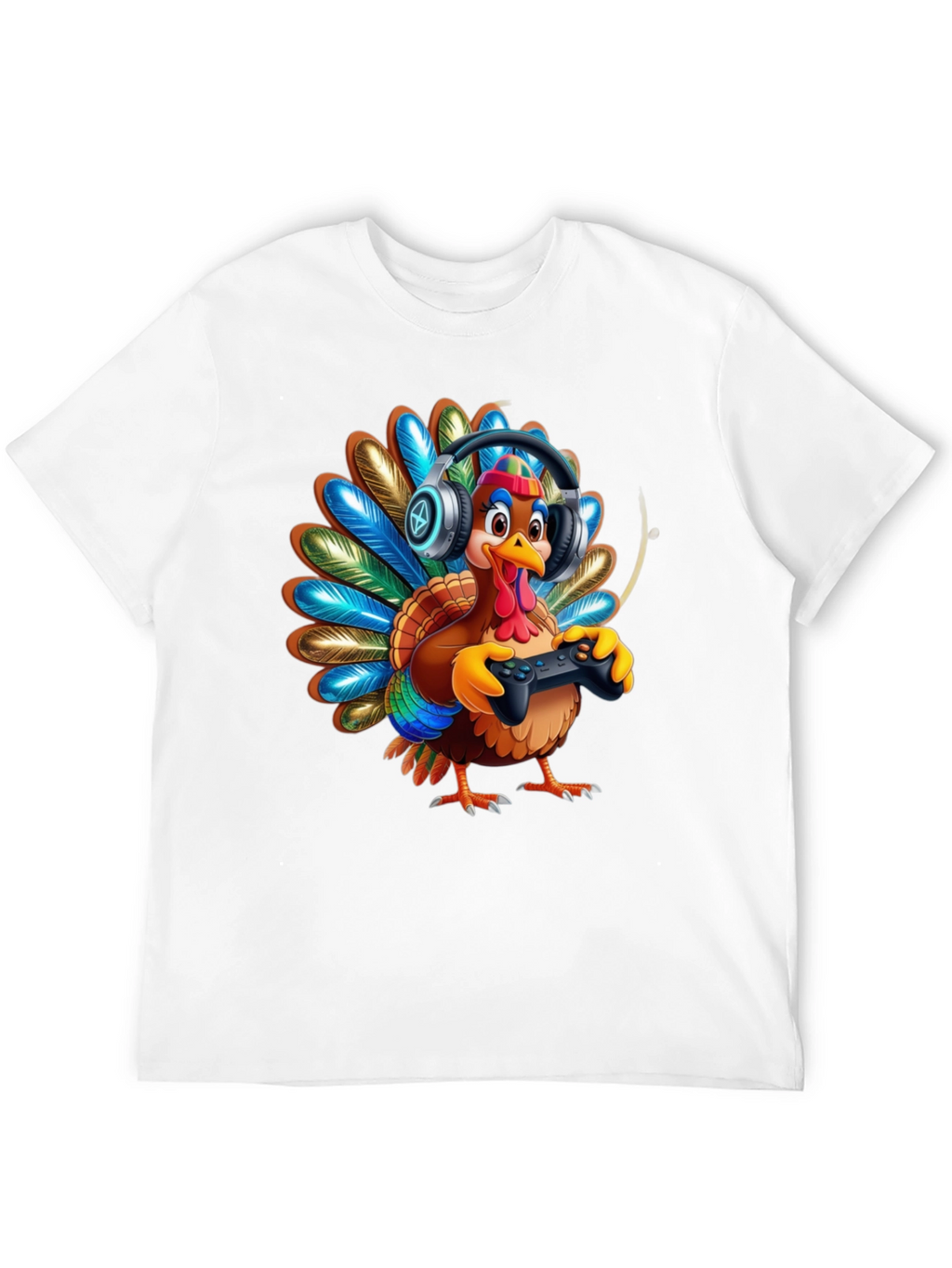Gaming Turkey Graphic Tee - Thanksgiving Gamer Shirt