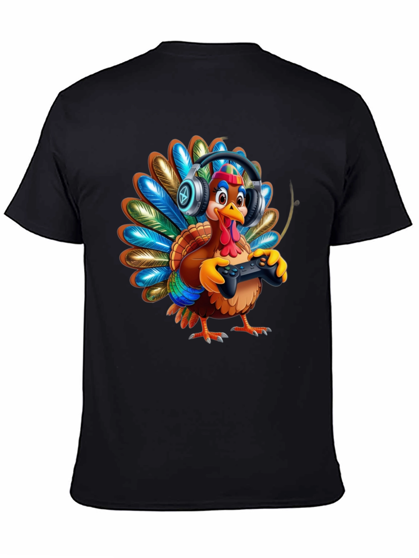 Gaming Turkey Graphic Tee - Thanksgiving Gamer Shirt