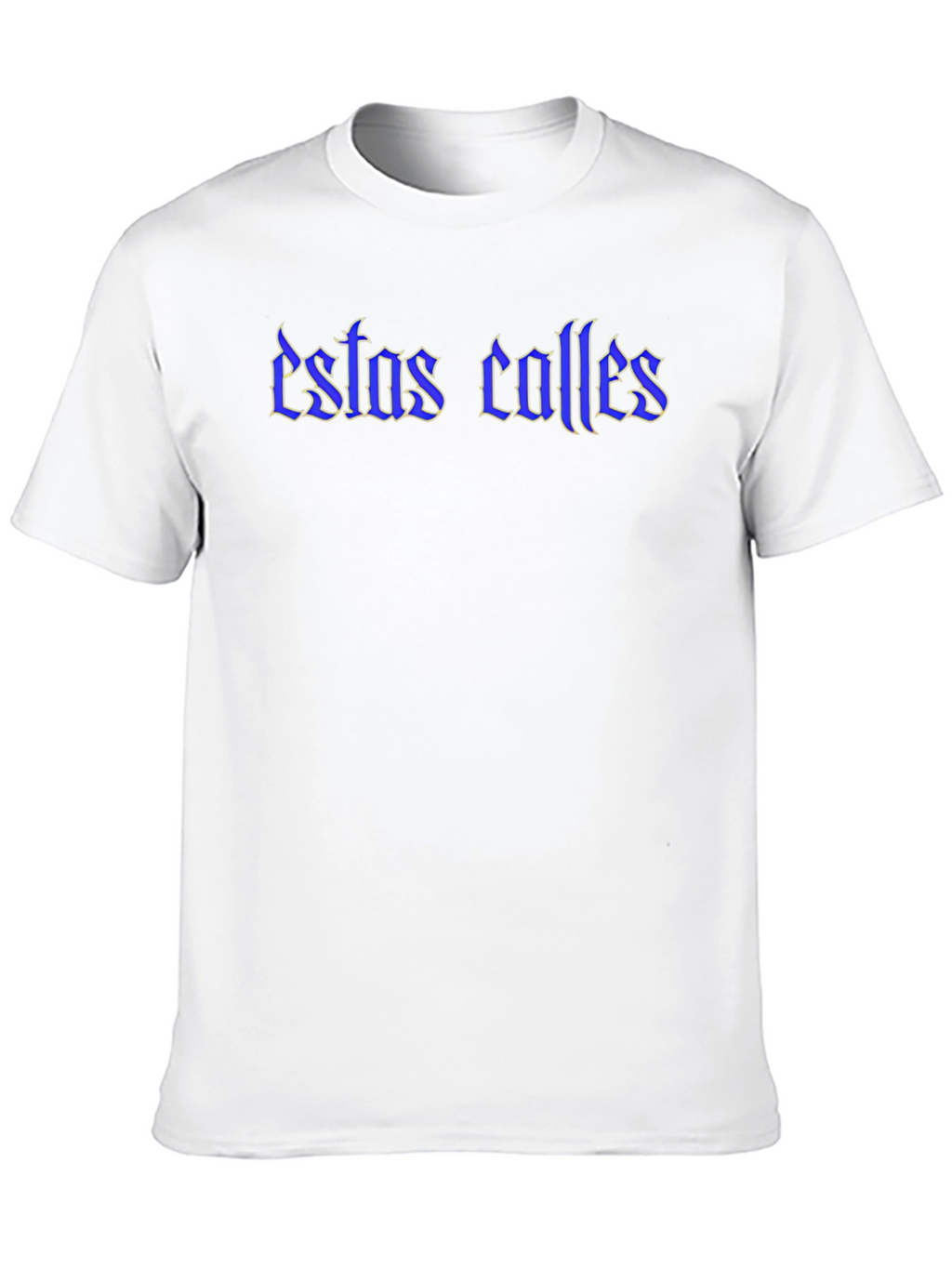 Estas Calles Graphic Tee - Blue Text on Black