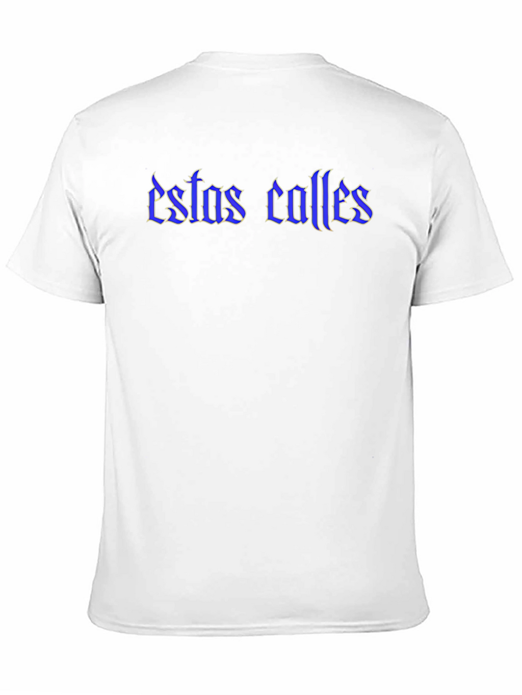 Estas Calles Graphic Tee - Blue Text on Black