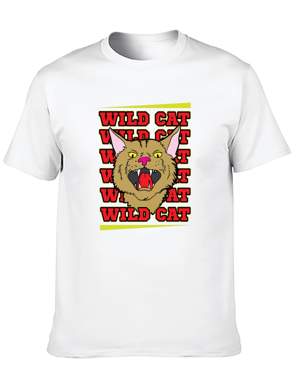 Wildcat Graphic Tee - Angry Cat Design