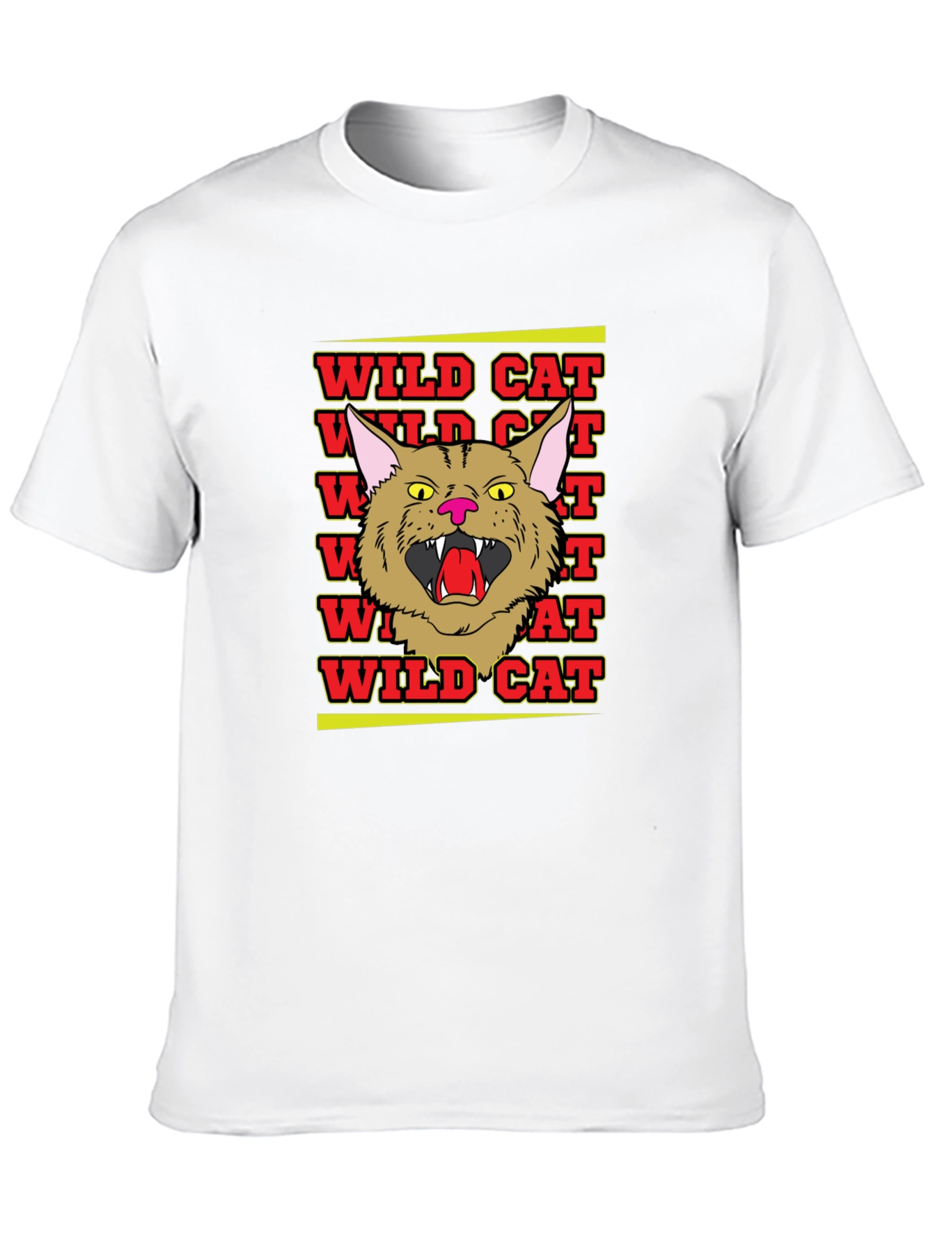 Wildcat Graphic Tee - Angry Cat Design