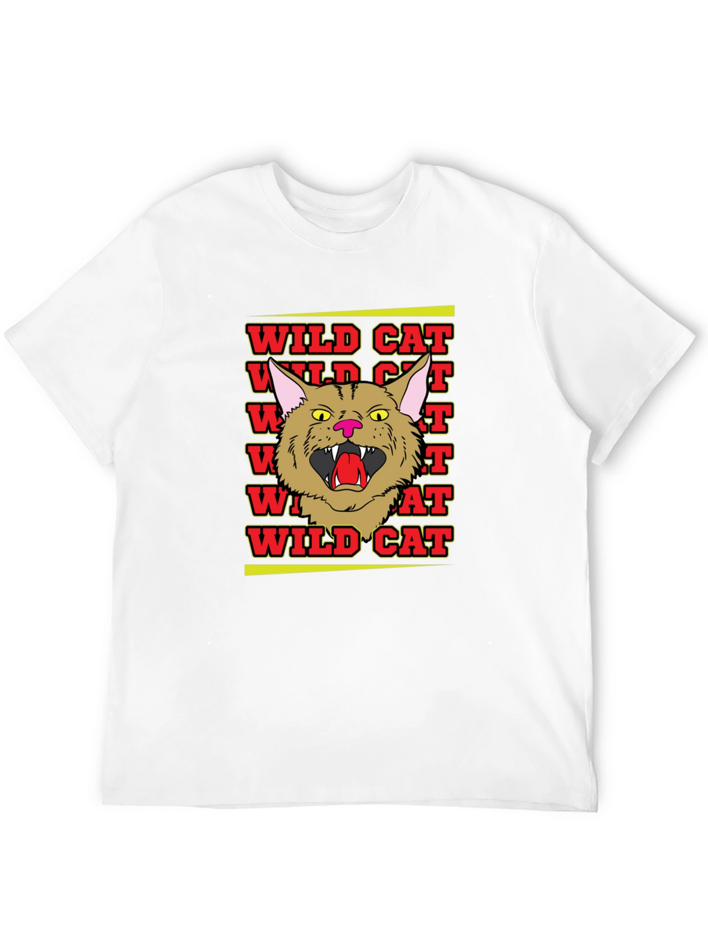 Wildcat Graphic Tee - Angry Cat Design