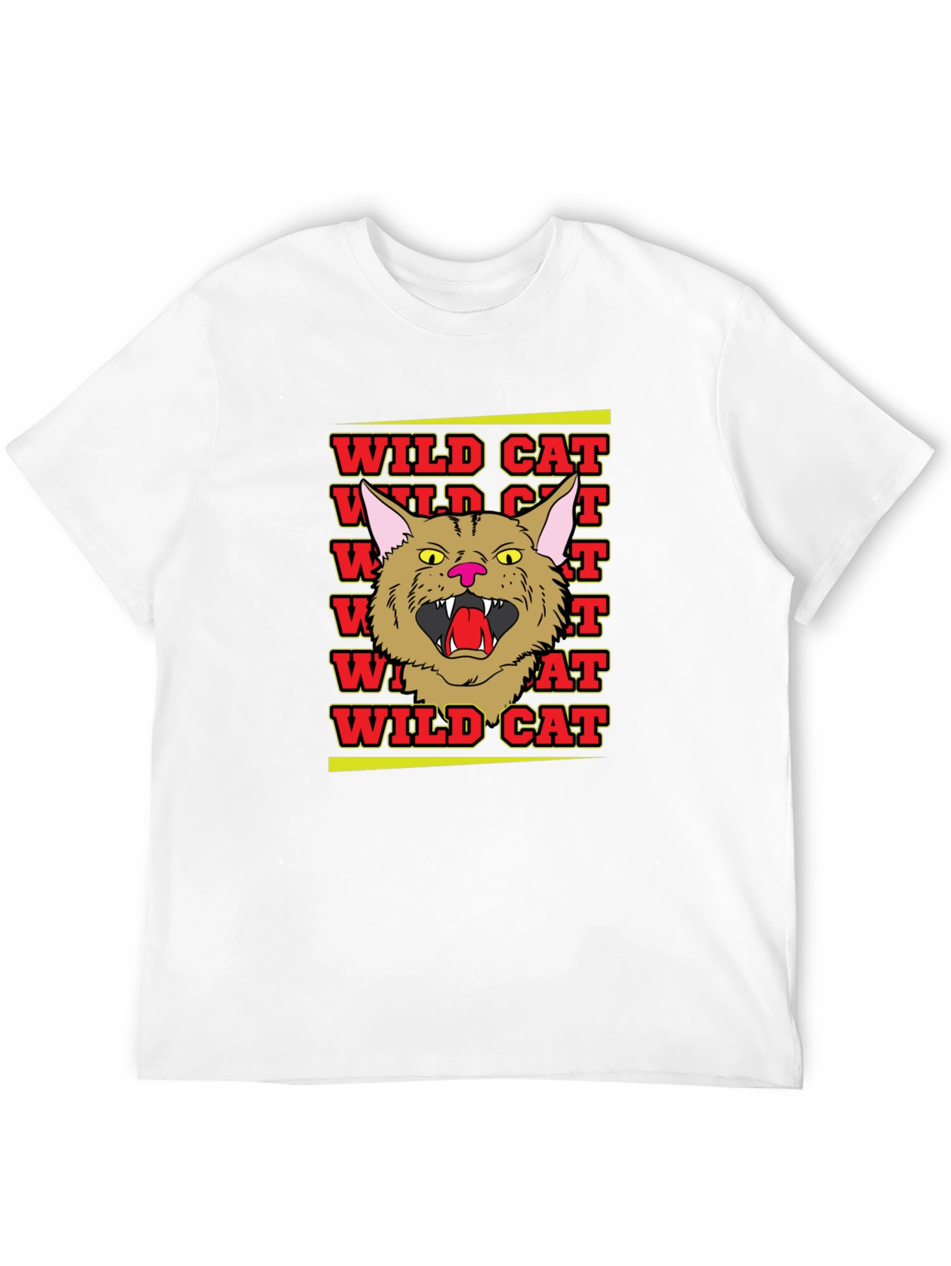 Wildcat Graphic Tee - Angry Cat Design