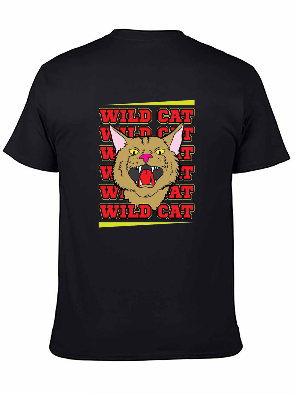 Wildcat Graphic Tee - Angry Cat Design