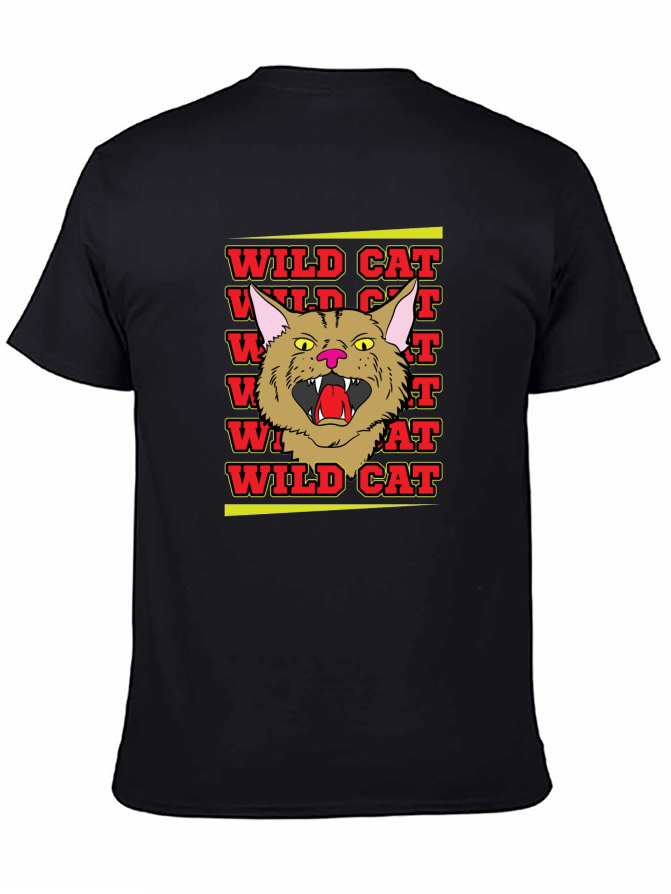 Wildcat Graphic Tee - Angry Cat Design