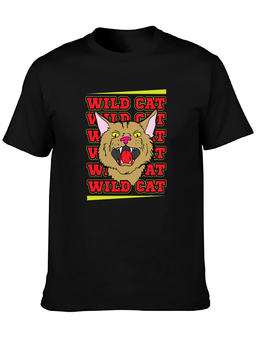 Wildcat Graphic Tee - Angry Cat Design