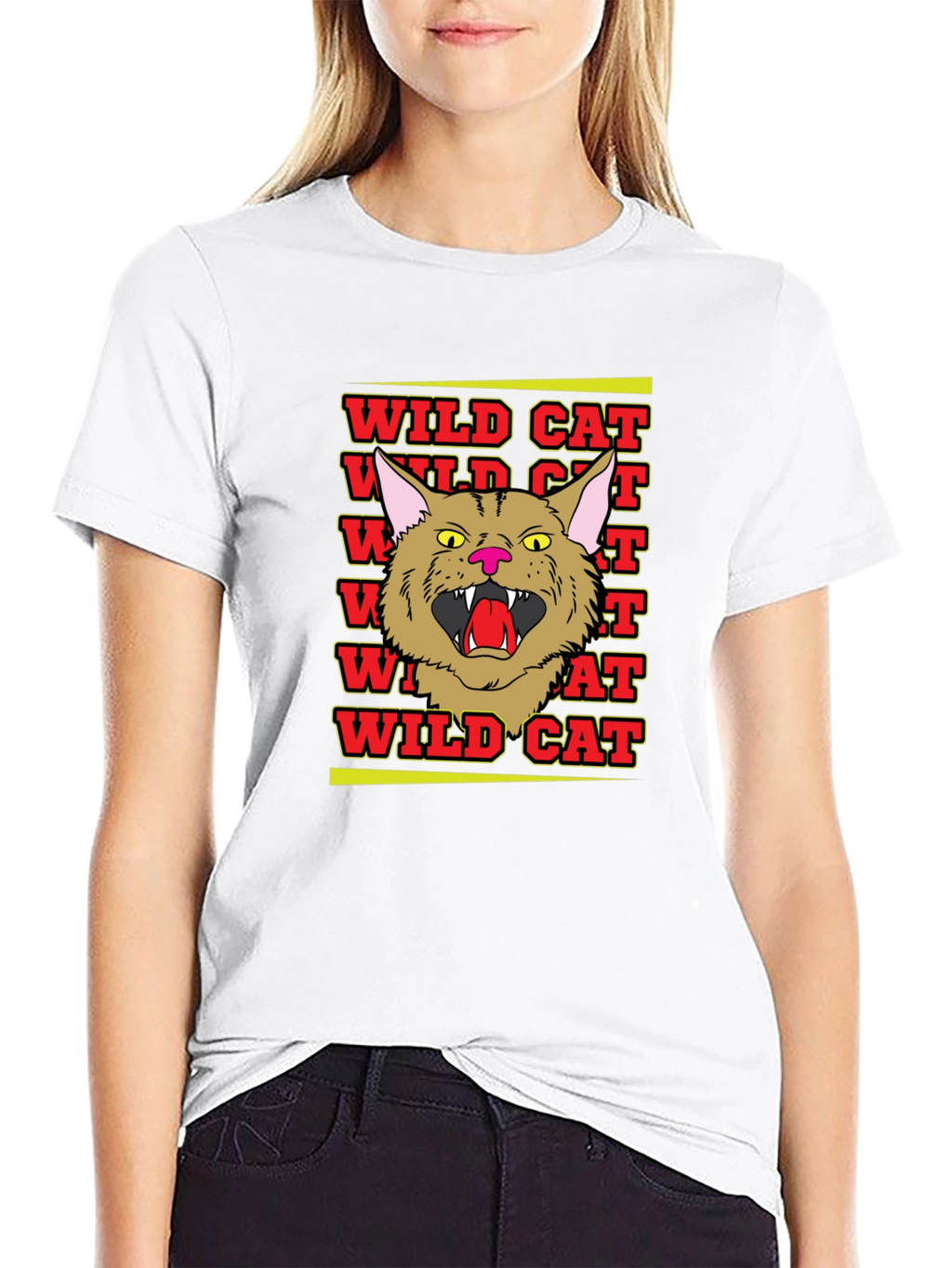 Wildcat Graphic Tee - Angry Cat Design