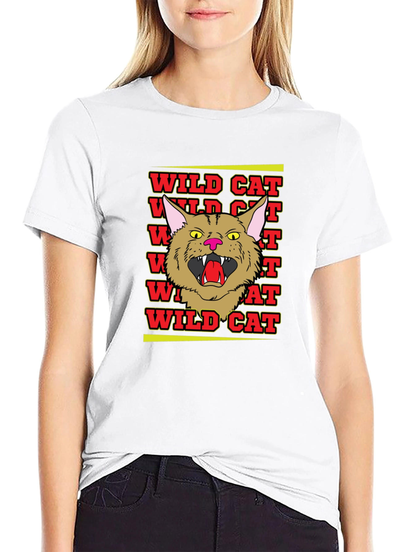 Wildcat Graphic Tee - Angry Cat Design