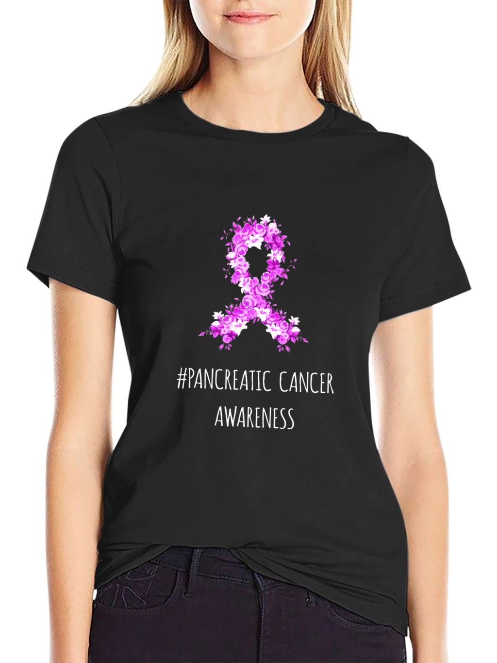 Pancreatic Cancer Awareness T-Shirt Ribbon Design