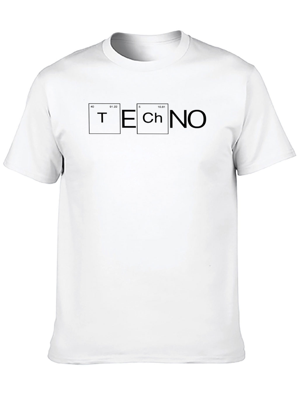 TECHNO Periodic Table Style Graphic Tee - Black