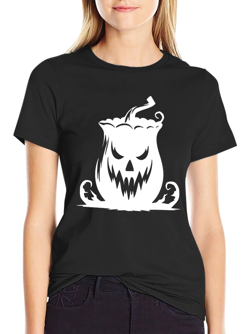 Spooky Pumpkin Graphic Tee - Halloween T-Shirt