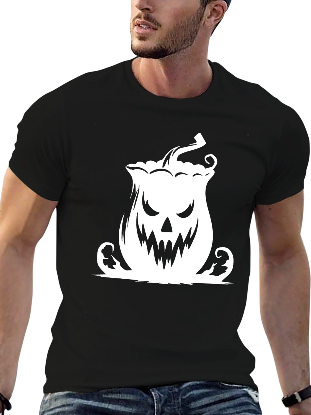 Spooky Pumpkin Graphic Tee - Halloween T-Shirt