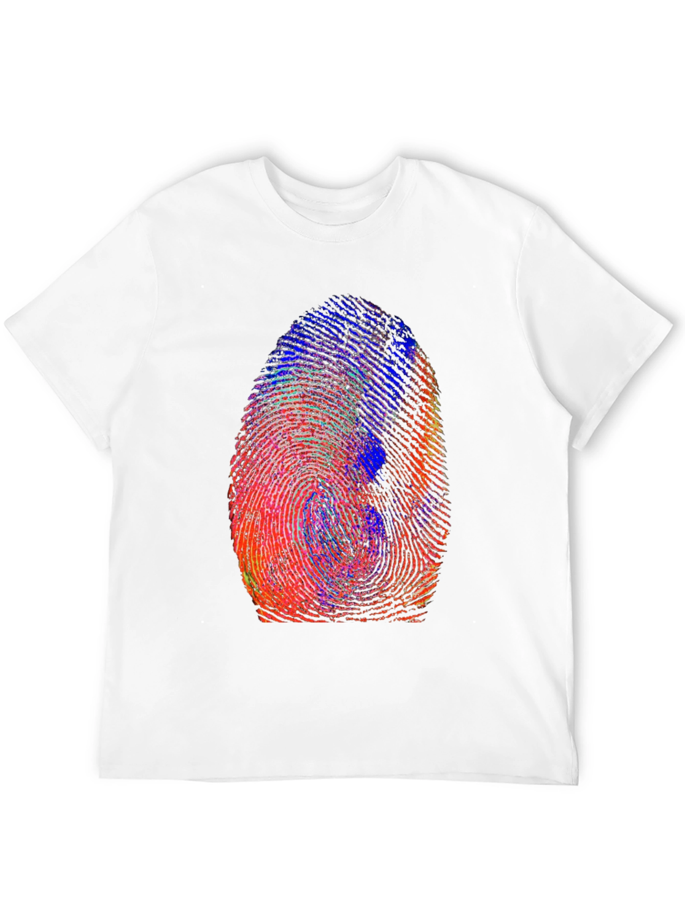 Colorful Fingerprint Graphic T-Shirt