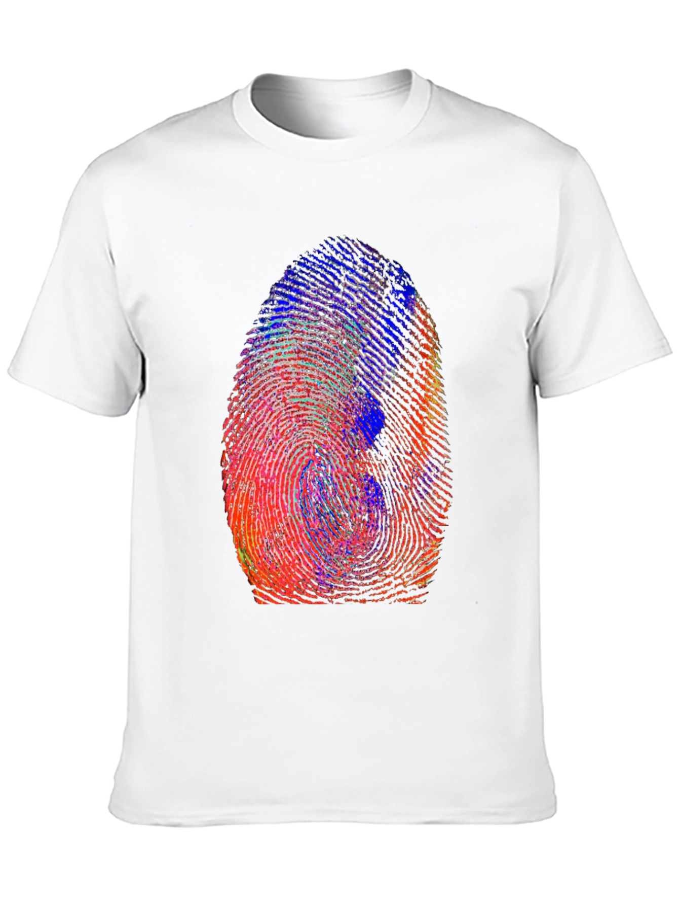 Colorful Fingerprint Graphic T-Shirt