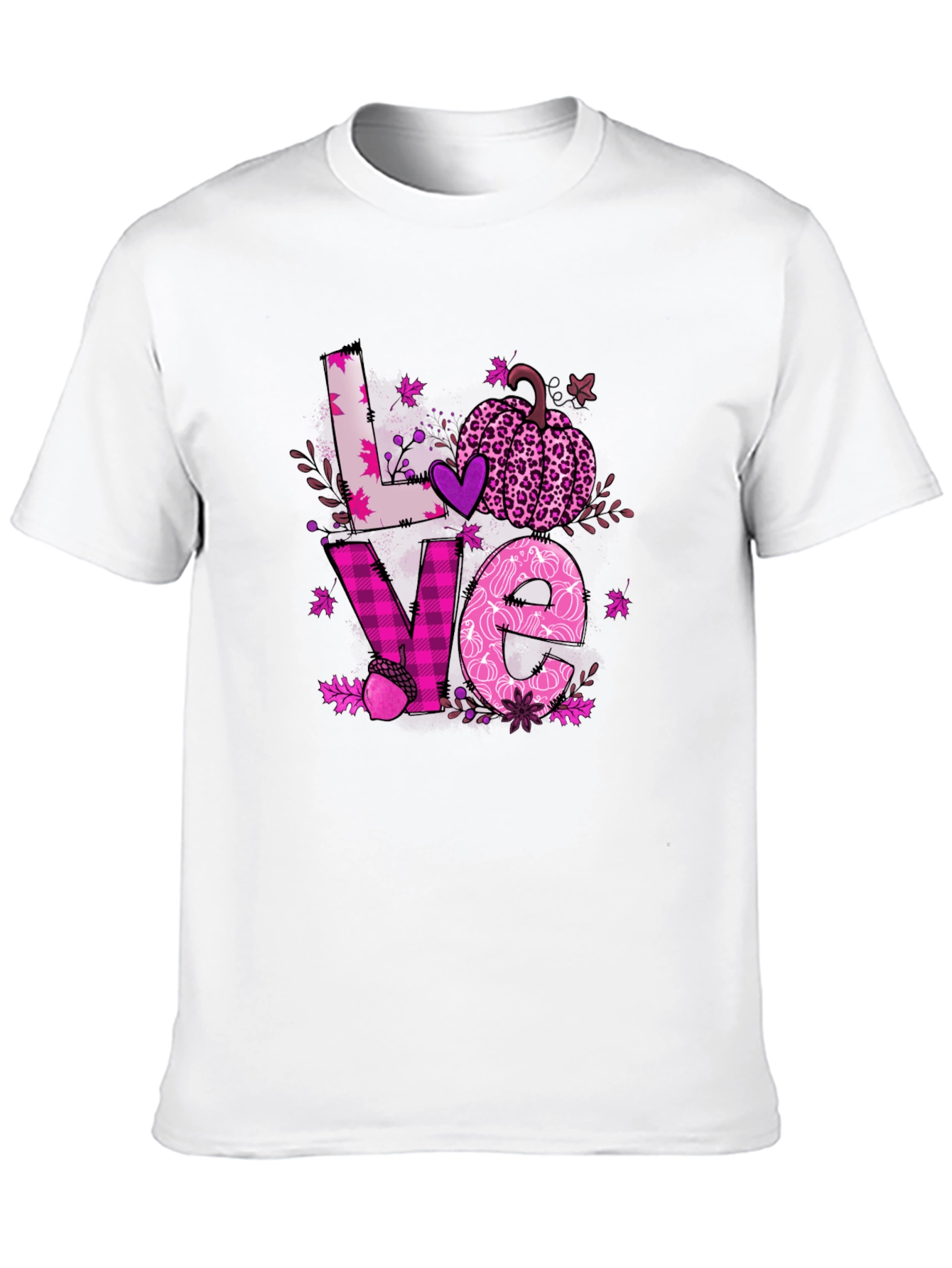 Fall Love Breast Cancer Awareness T-Shirt
